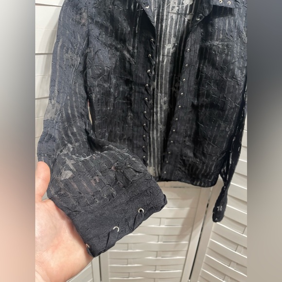 Blue Ice Vintage Sheer Lace Cover - Picture 2 of 6